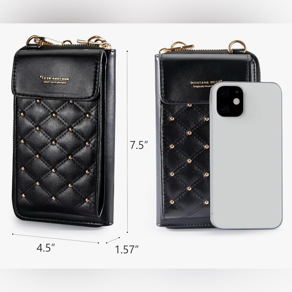 Montana West Small Crossbody Cell Phone Purse for Women RFID Blocking Cellphone - Picture 3 of 4
